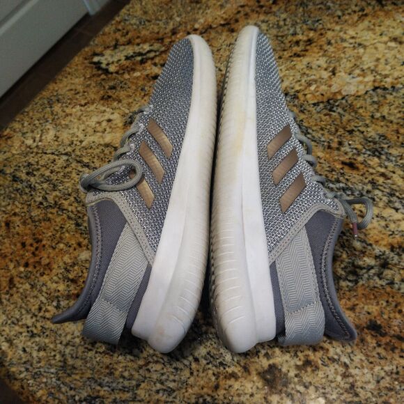 Adidas Womens Cloudfoam QT Flex DA9835 Gray Running Shoes Sneaker Size 8 - Picture 9 of 12